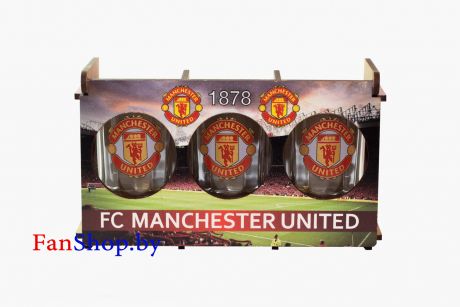 Стопки в цветной сувенирной упаковке ФК Манчестер Юнайтед