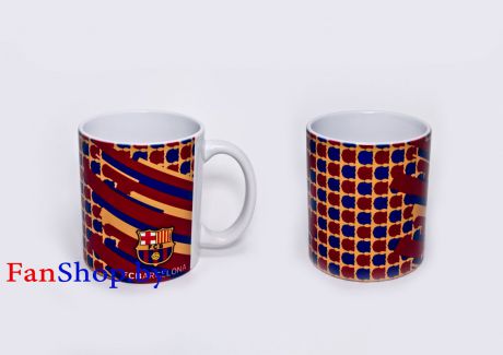 Кружка керамическая ФК Барселона ленточки