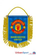 Вымпел ФК Манчестер Юнайтед малый двусторонний голубой