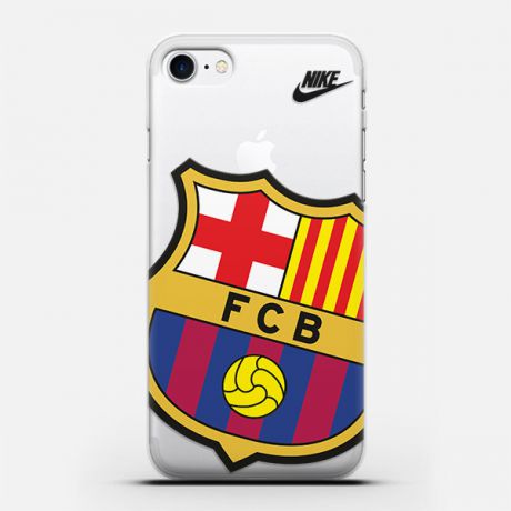 Чехол для телефона ФК Барселона белый под заказ