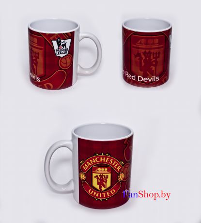 Кружка керамическая ФК Манчестер Юнайтед большой логотип