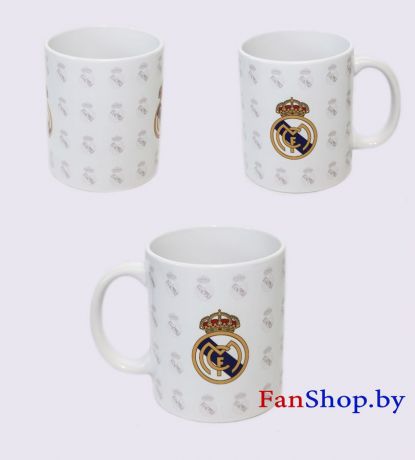 Кружка керамическая ФК Реал Мадрид маленькие логотипы