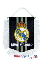 Вымпел ФК Реал Мадрид малый двусторонний черный