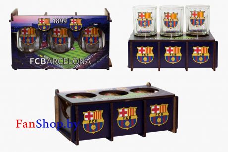 Стопки в цветной сувенирной упаковке ФК Барселона