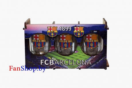 Стопки в цветной сувенирной упаковке ФК Барселона