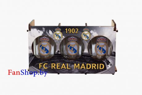 Стопки в цветной сувенирной упаковке ФК Реал Мадрид