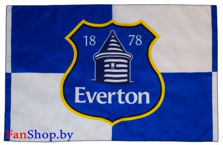 Флаг ФК Эвертон бело-синий