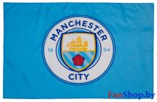 Флаг ФК Манчестер Сити с новым логотипом
