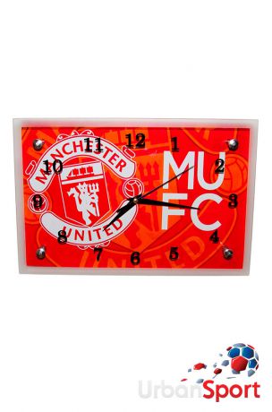 Часы настенные ФК Манчестер Юнайтед красные