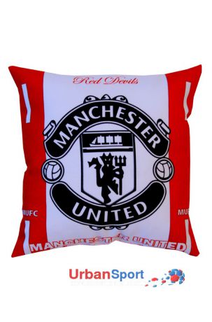 Подушка сувенирная ФК Манчестер Юнайтед белая