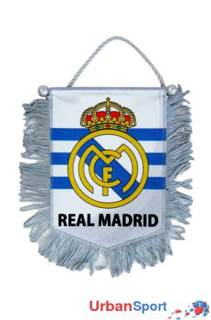 Вымпел ФК Реал Мадрид малый двусторонний белый