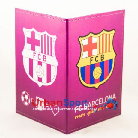 Обложка для водительского удостоверения ФК Барселона (розовая)
