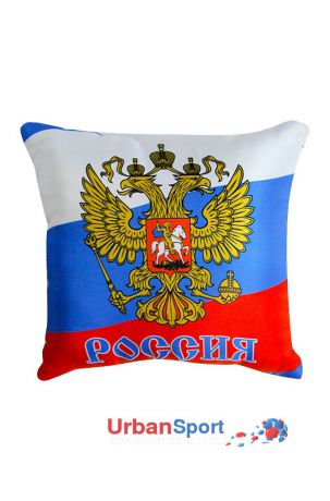 Подушка сувенирная Россия бело-сине-красная