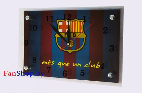 Часы настенные ФК Барселона красно-синие