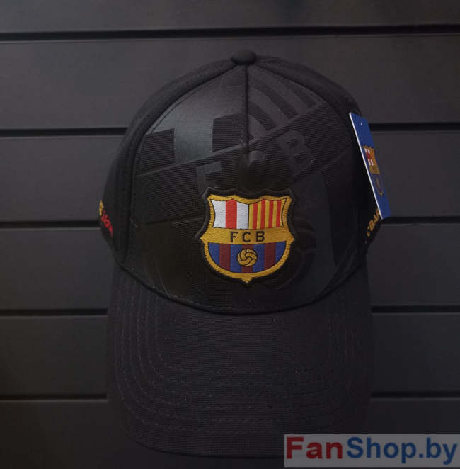 Бейсболка(кепка) ФК Барселона черная