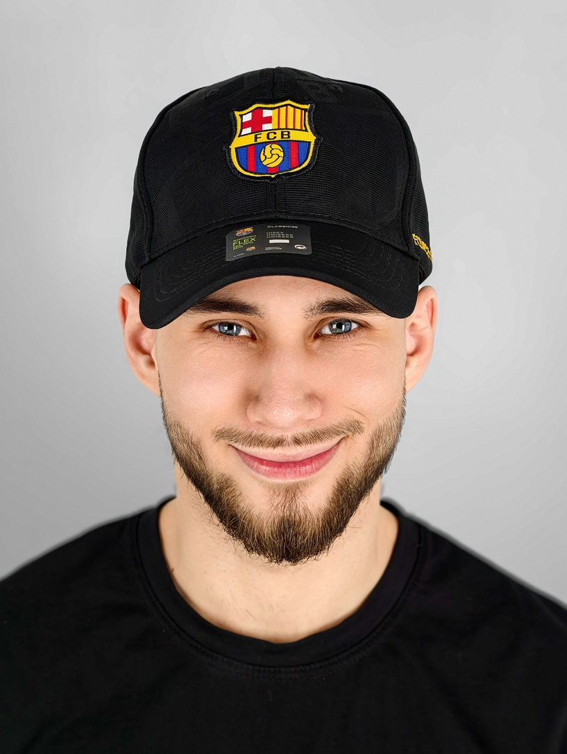 Бейсболка(кепка) ФК Барселона черная