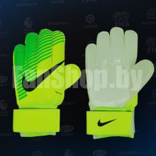 Вратарские перчатки детские Nike защита желто-зеленые