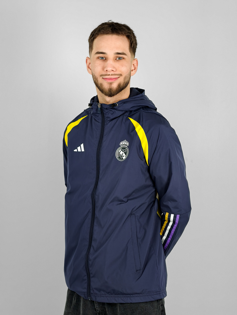 Ветровка ФК Реал Мадрид Adidas синяя