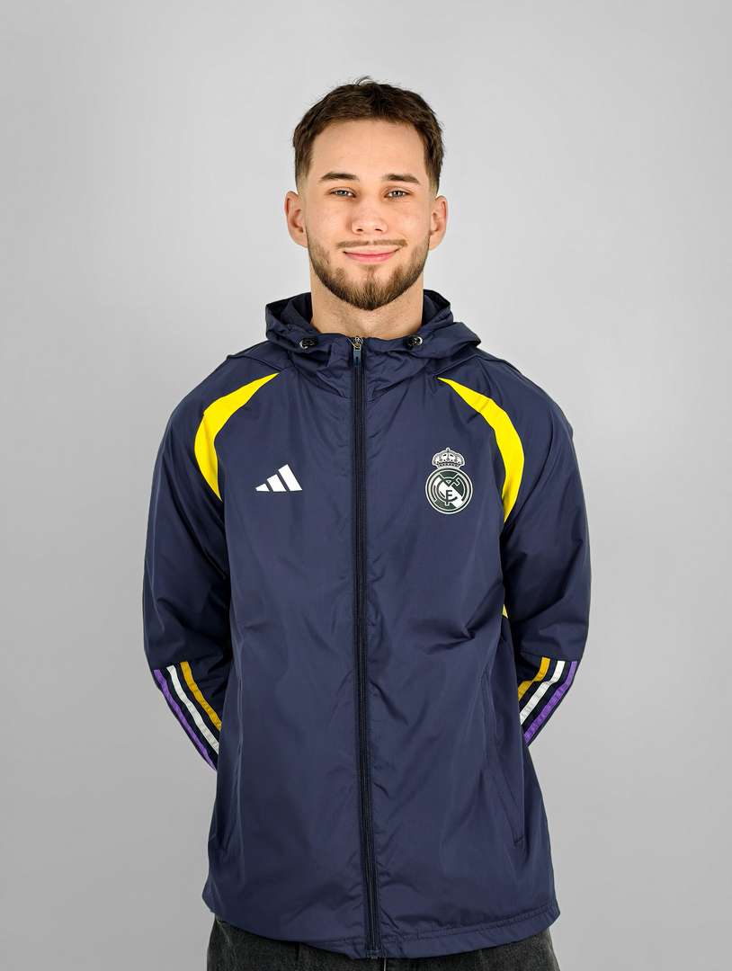 Ветровка ФК Реал Мадрид Adidas синяя