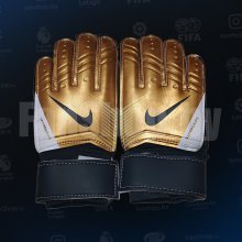 Вратарские перчатки детские Nike защита золотые