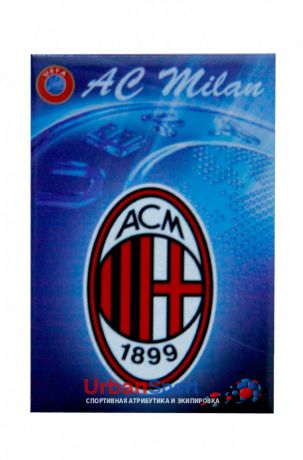 Магнит с эмблемой ФК Милан прямоугольный