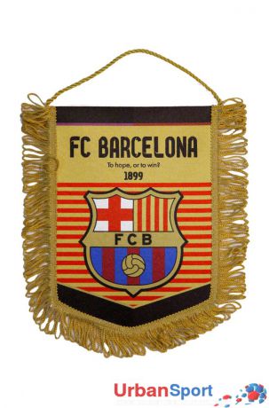 Вымпел ФК Барселона большой односторонний желтый