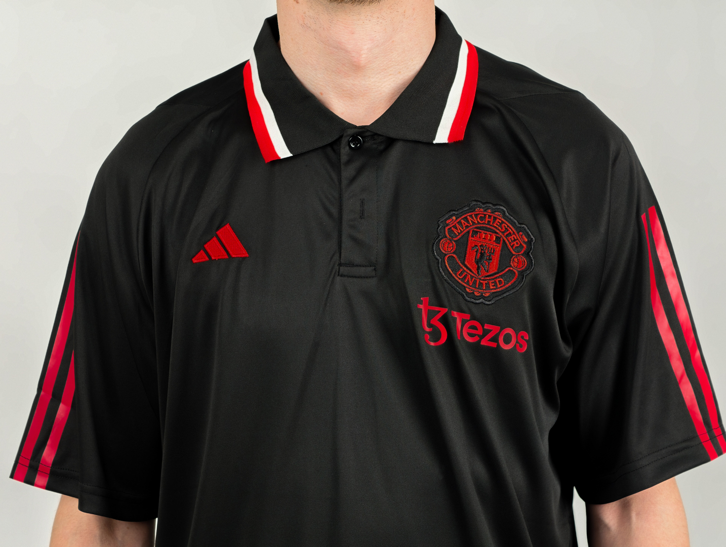 Майка-поло Манчестер Юнайтед черная Adidas