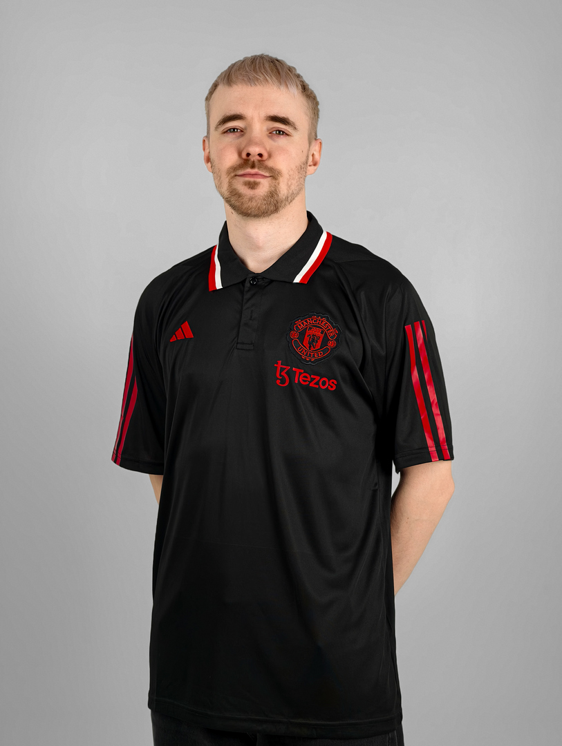 Майка-поло Манчестер Юнайтед черная Adidas