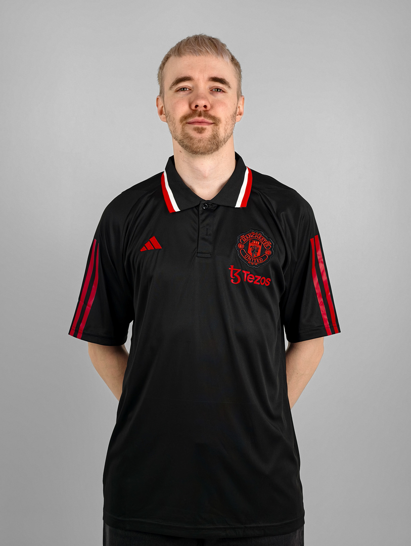 Майка-поло Манчестер Юнайтед черная Adidas