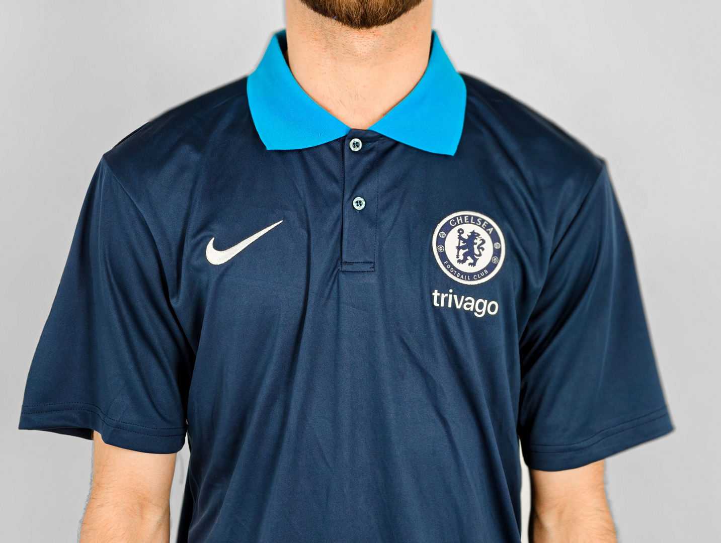 Майка-поло Челси темно синяя Adidas