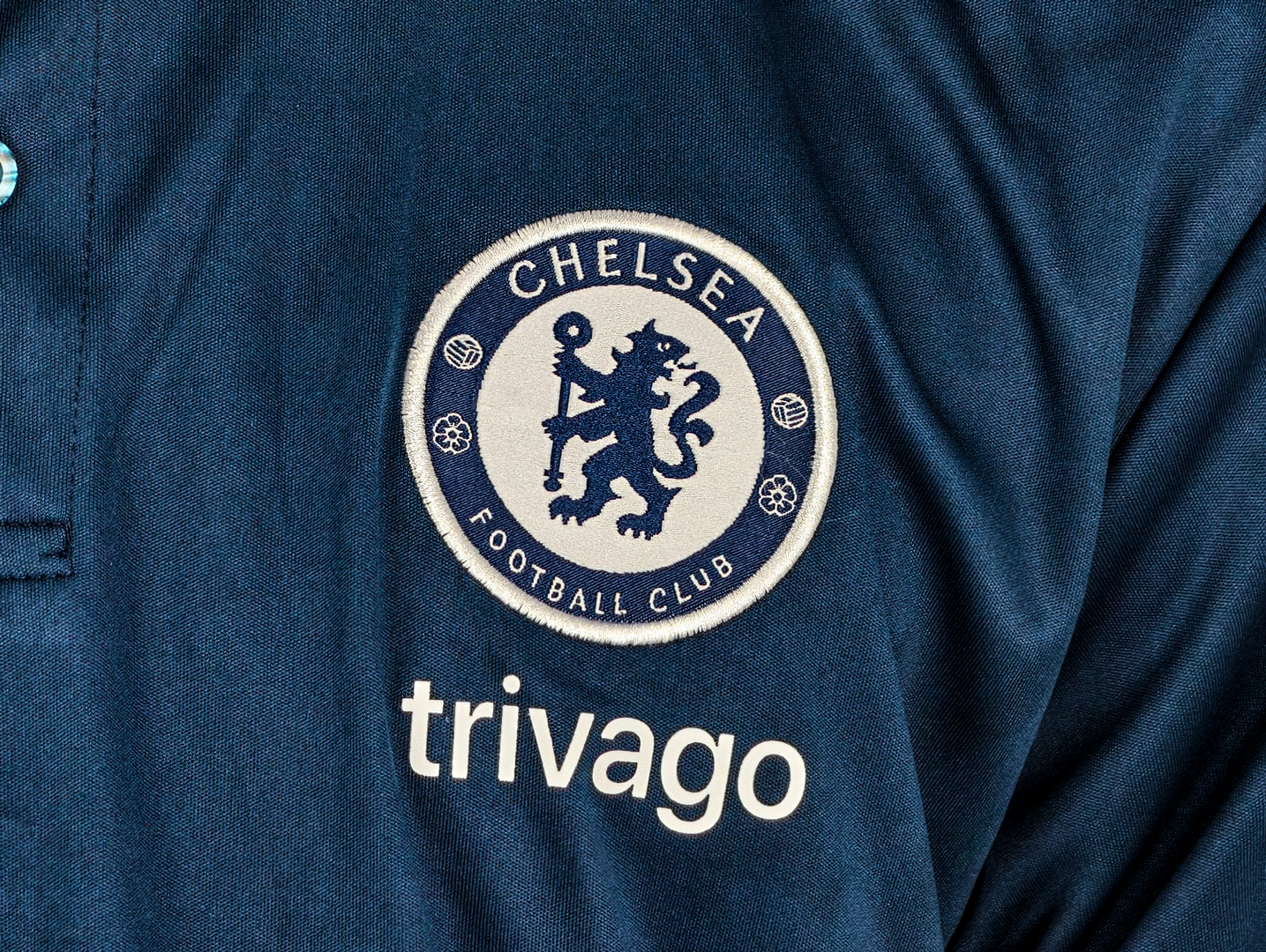 Майка-поло Челси темно синяя Adidas