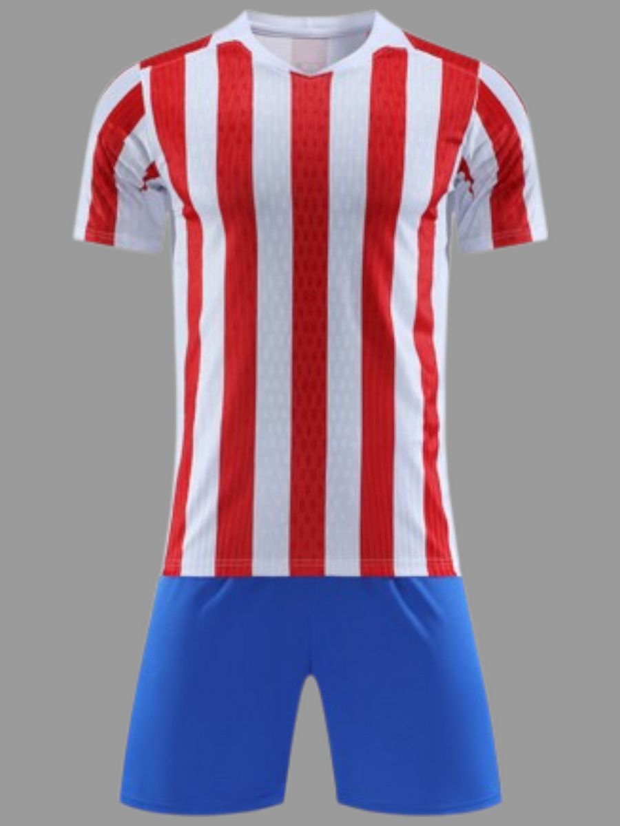 Футбольная форма для команды бело-красная полоска