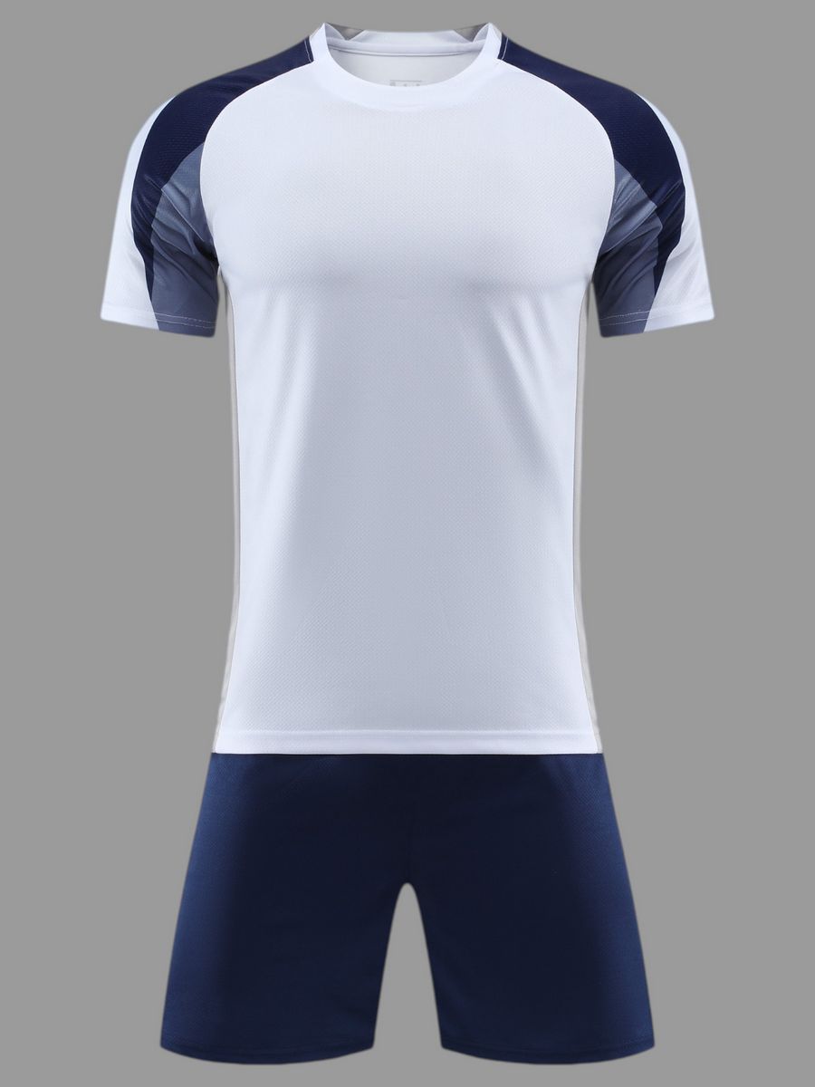 Футбольная форма для команды бело-темно синяя