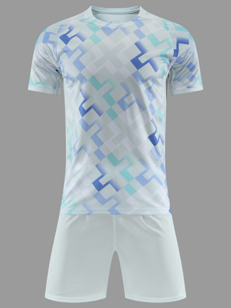 Футбольная форма без логотипов белая с узором