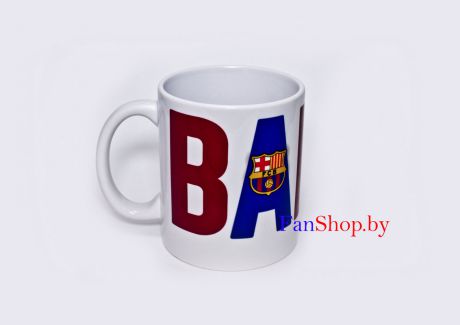Кружка керамическая ФК Барселона большие буквы