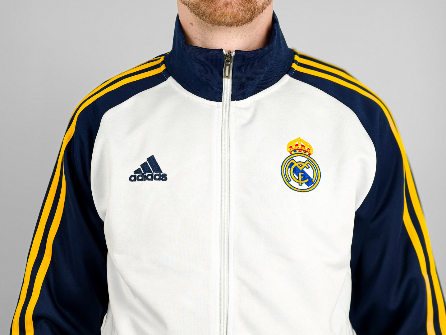 Олимпийка ФК Реал Мадрид бело-синяя