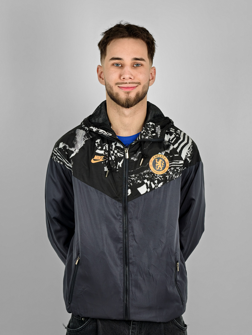 Ветровка ФК Челси Nike серо-черная
