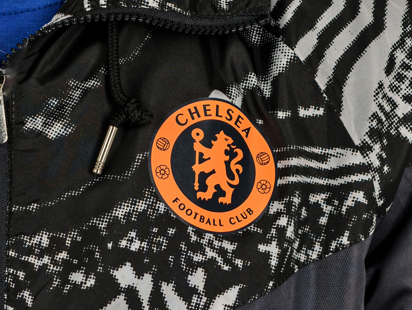 Ветровка ФК Челси Nike серо-черная