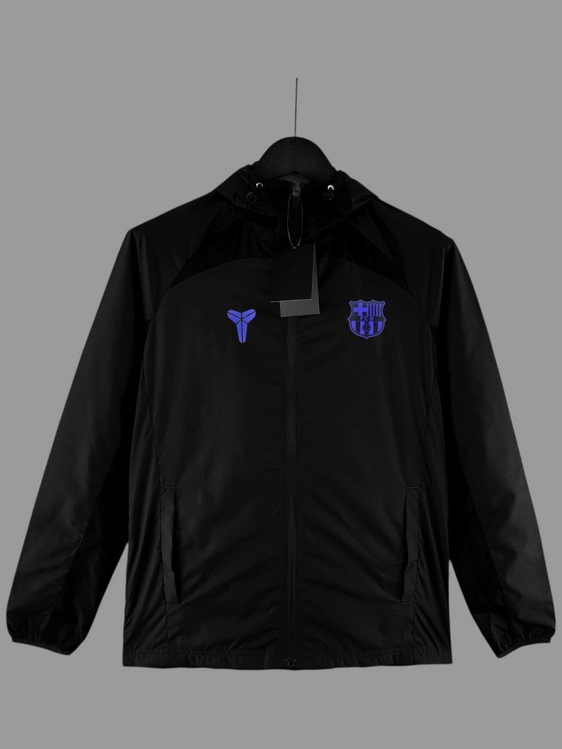 Ветровка Барселона черно-фиолетовая
